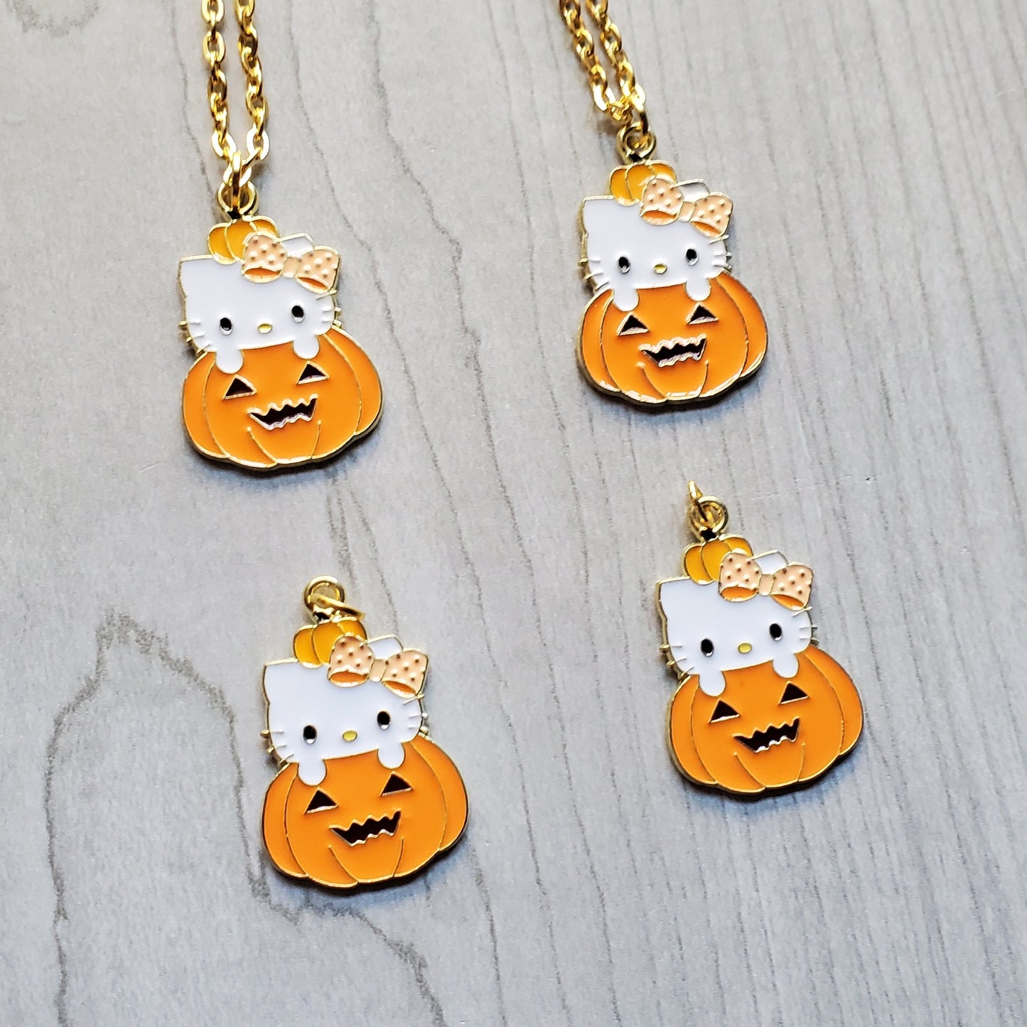 Hello Pumpkin Kitty Necklaces