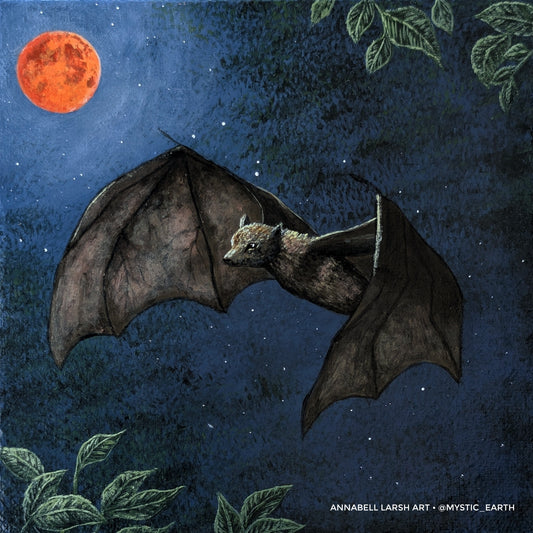 Nocturnal (Red Moon Version) 5"x5" Prints