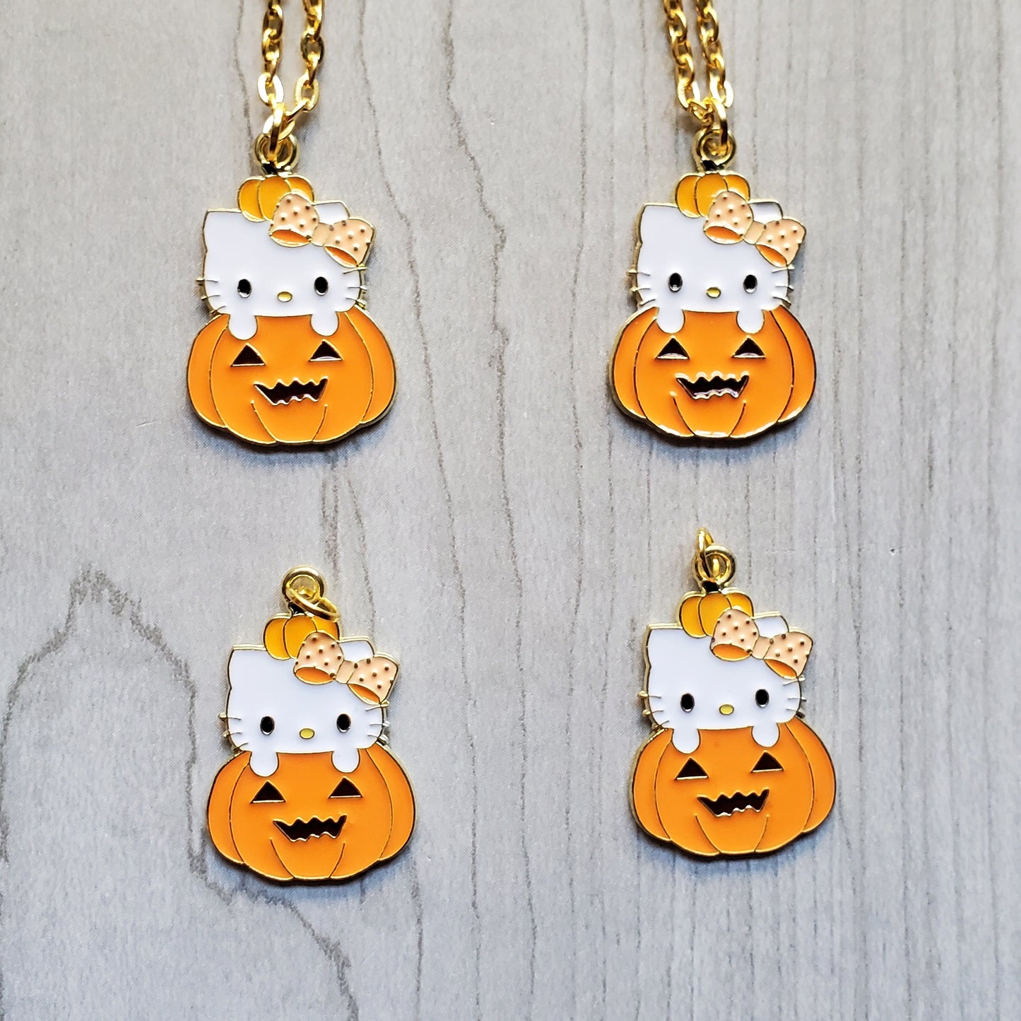 Hello Pumpkin Kitty Necklaces