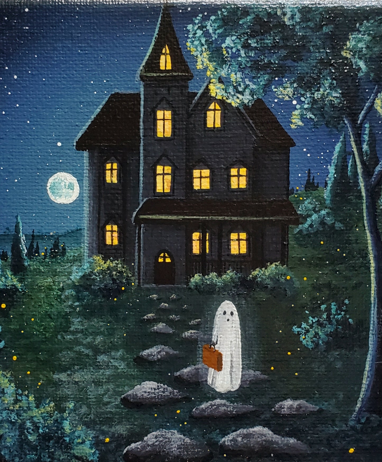 Ghost Mansion Painting