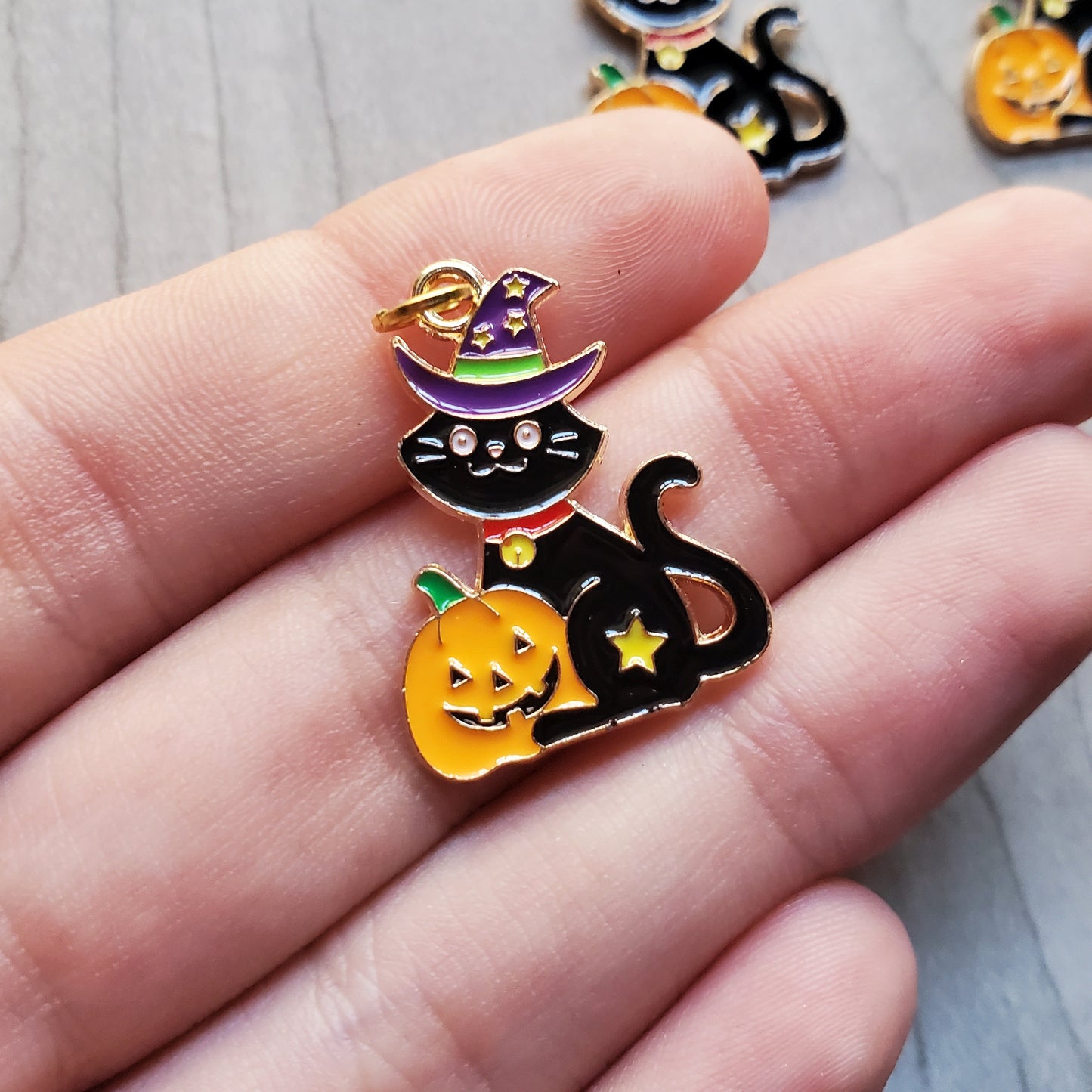 Black Witch Kitty Necklaces