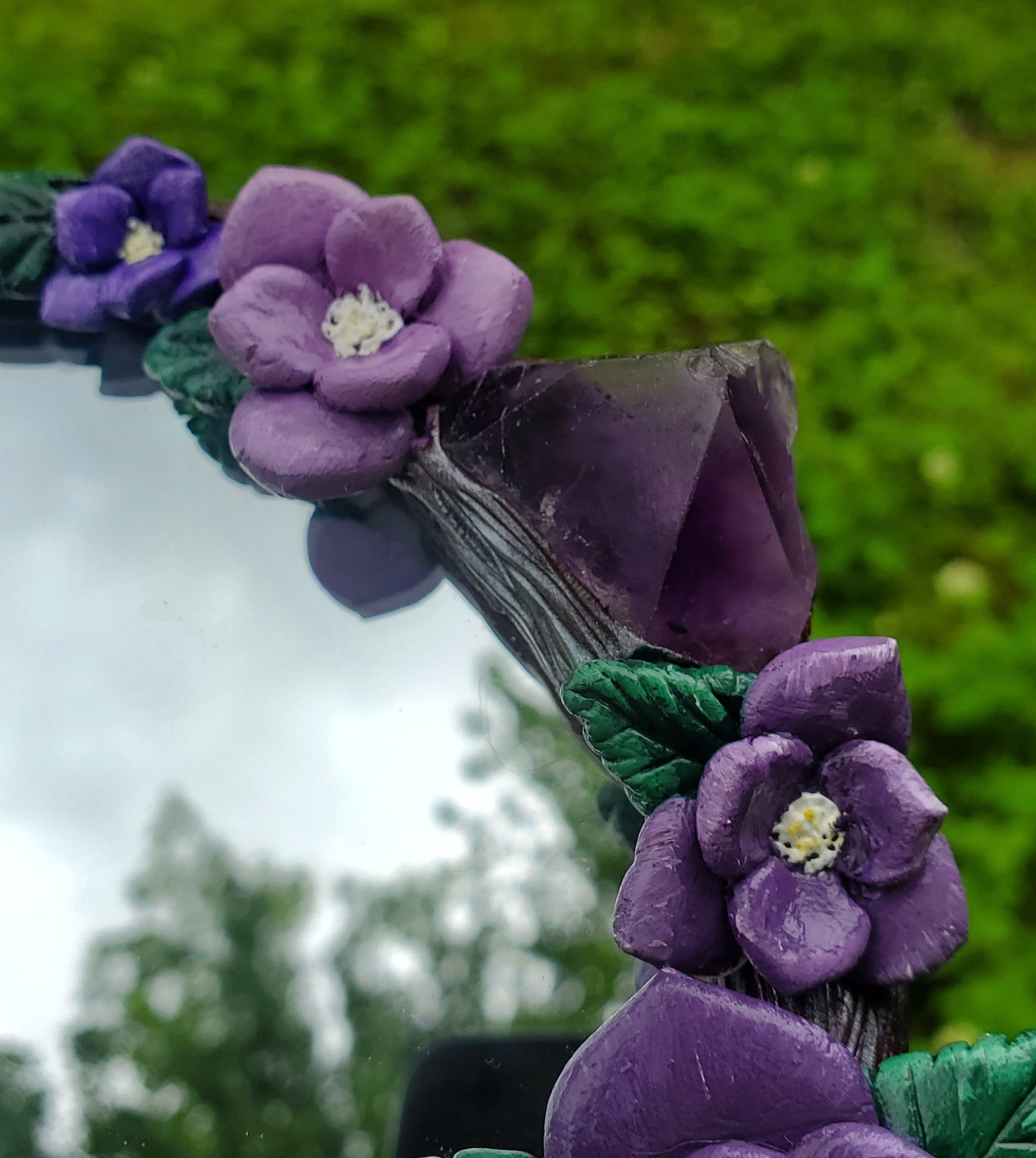 Amethyst Purple Magnolia Mirror