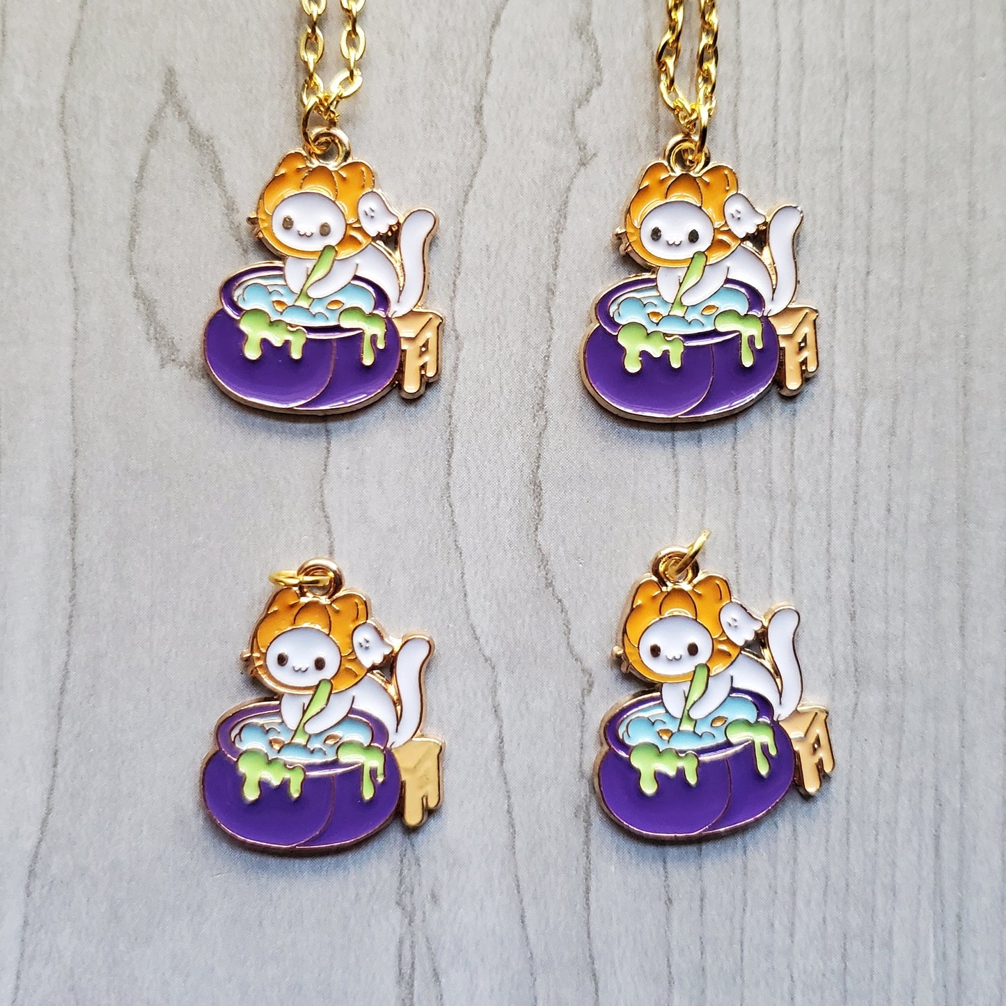 Cauldron Kitty Necklaces
