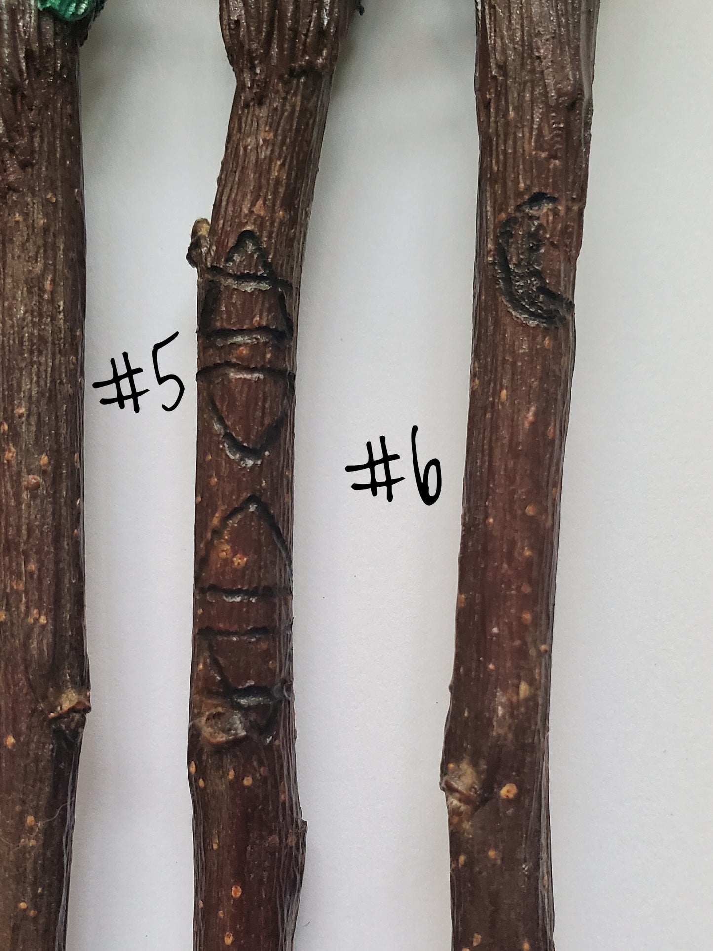 Apple Wood Garnet & Aragonite Crystal Wands