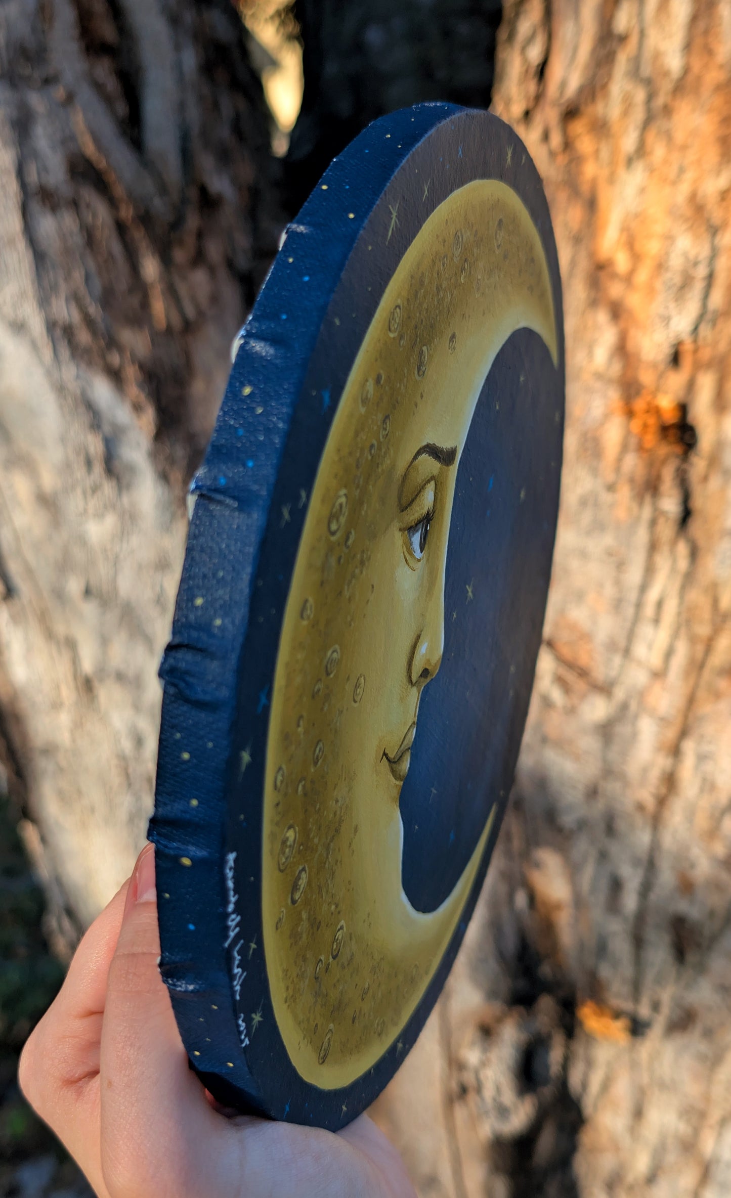 In Love With the Moon 9" Painting