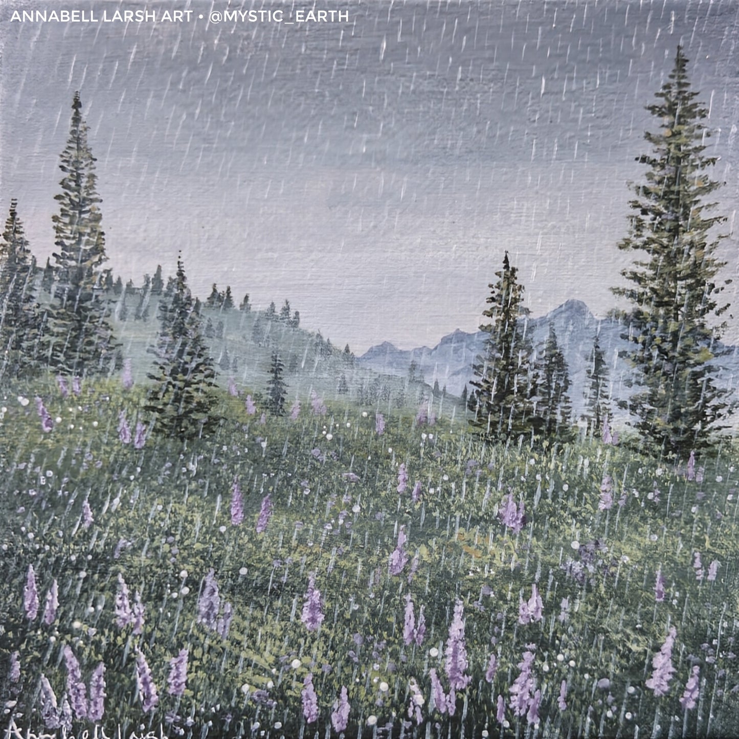 Wandering in the Rain Painting