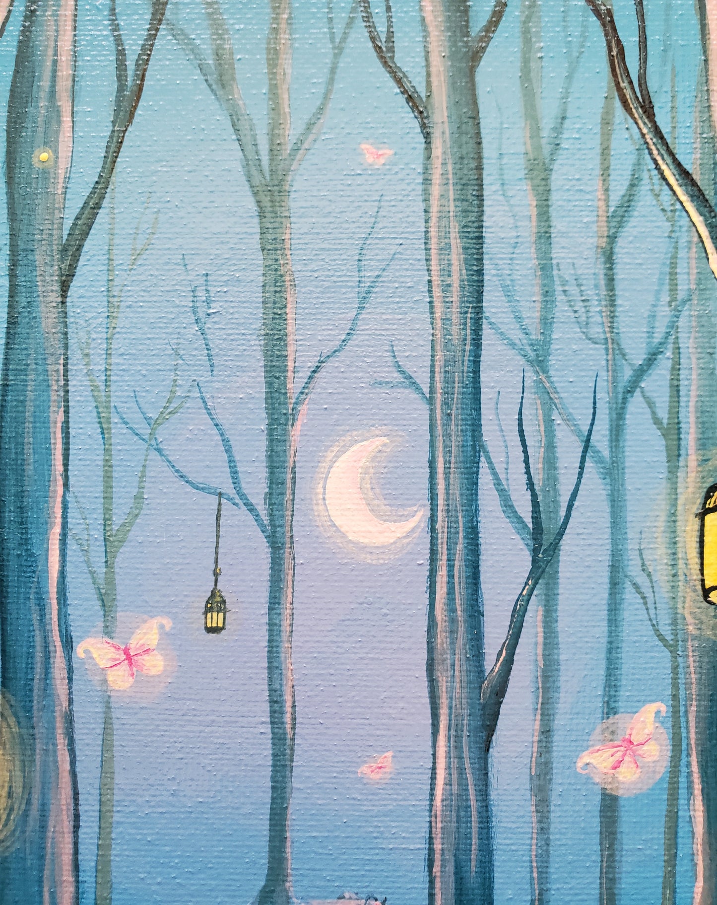Deer Fairy Forest Painting