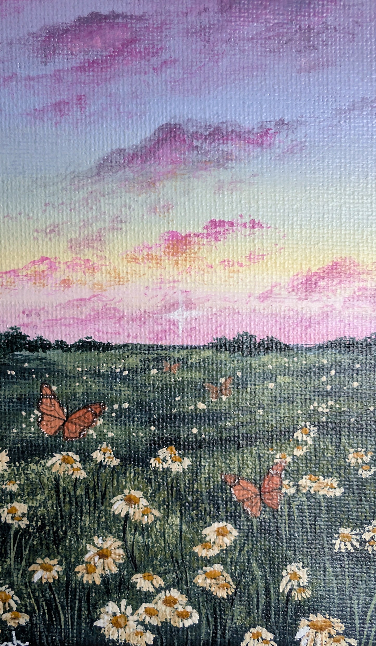 Monarch Field Painting 5"x7"