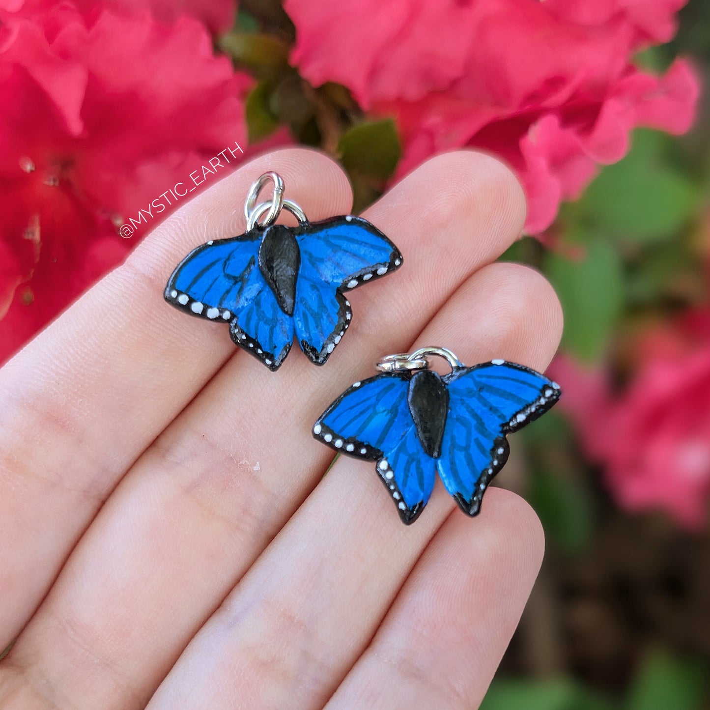 Blue Morpho Butterfly Necklaces