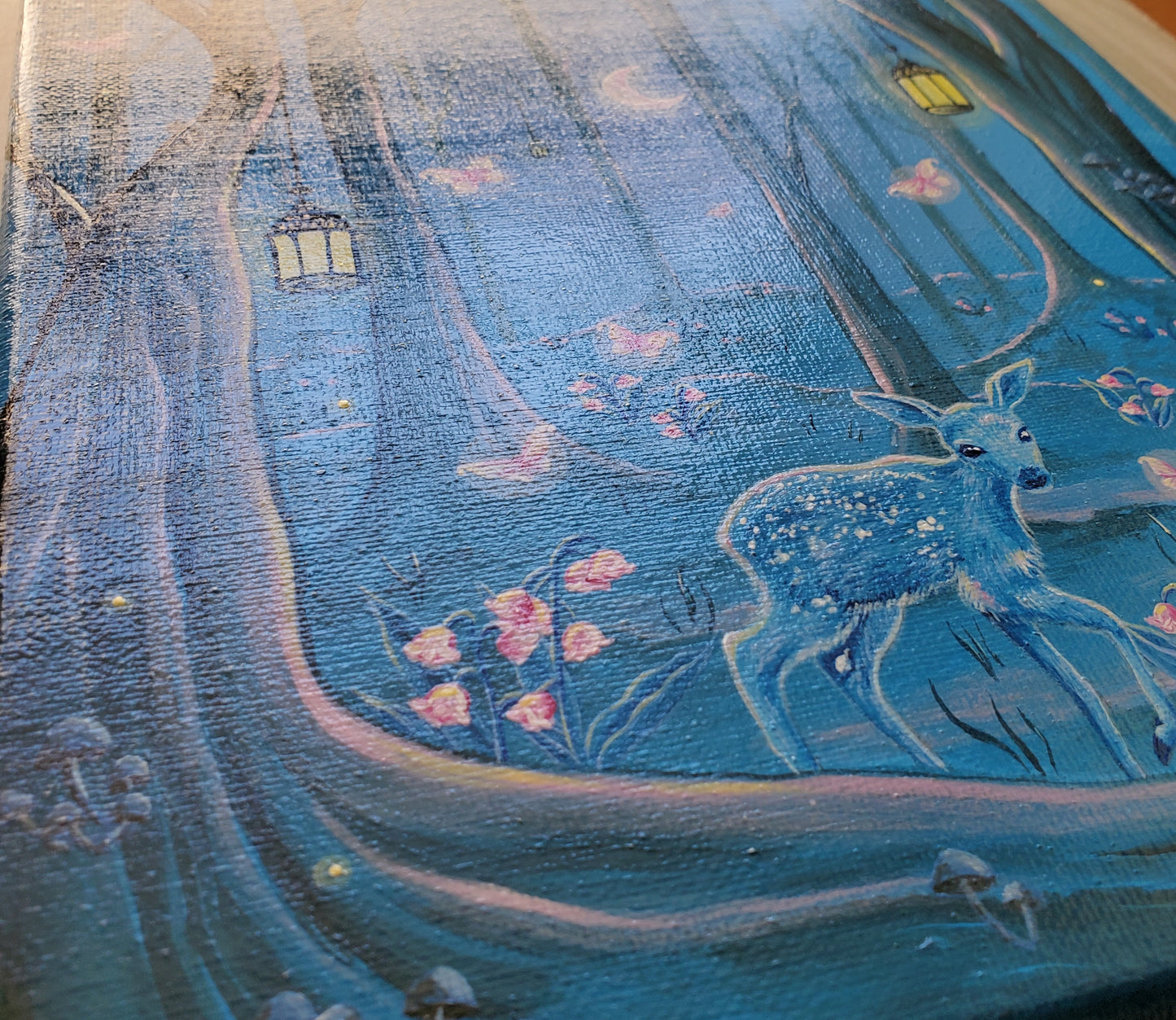 Deer Fairy Forest Painting
