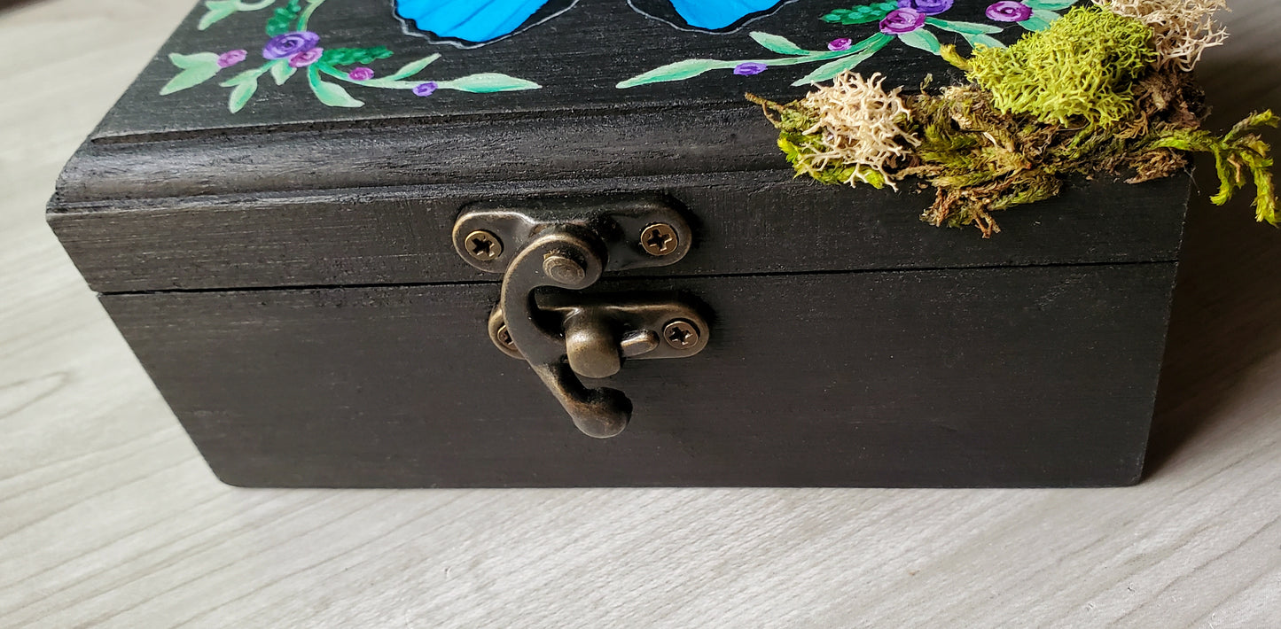 Blue Morpho Butterfly Hidden Gem Box