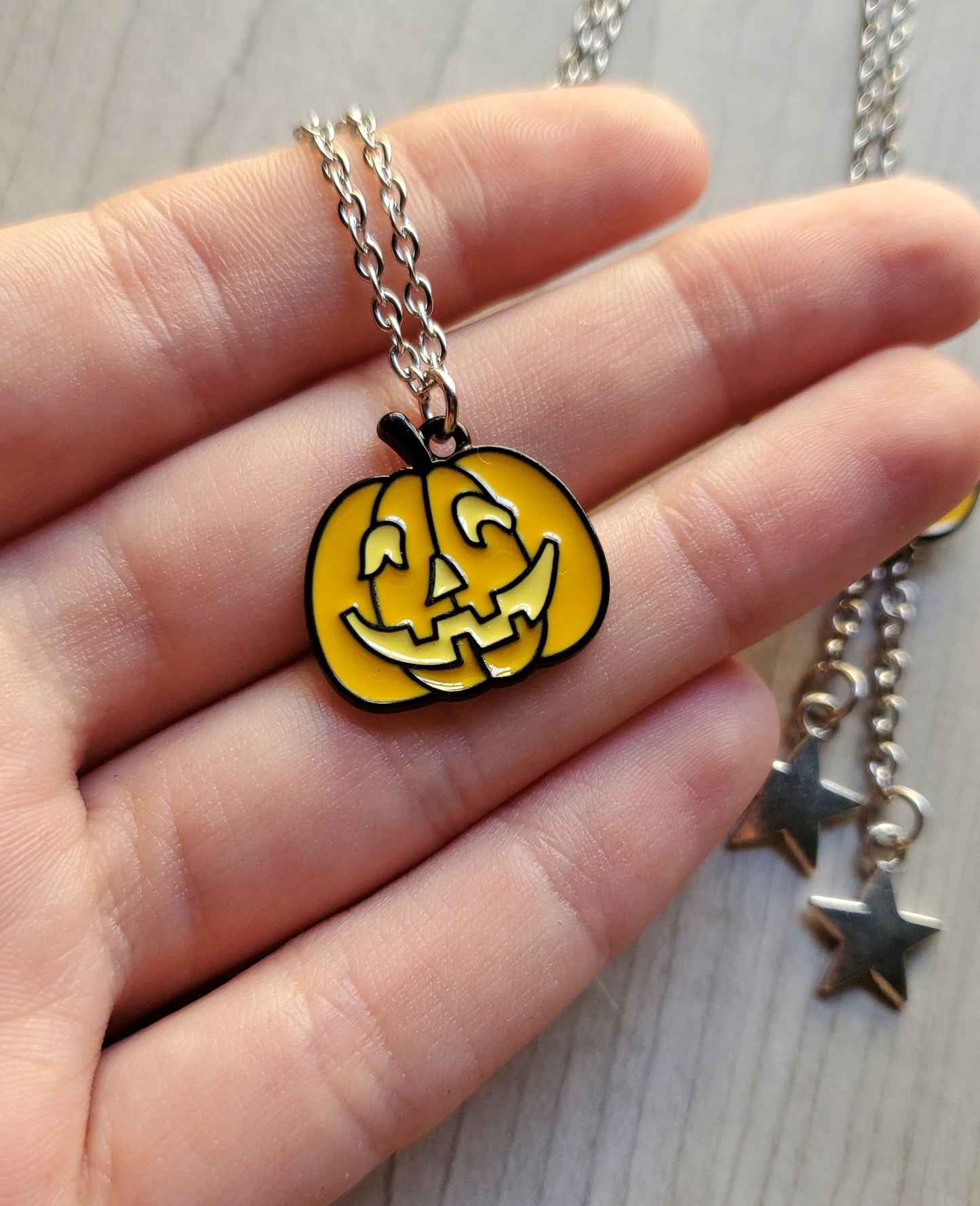 Classic Jackolantern Necklaces (Light Orange)