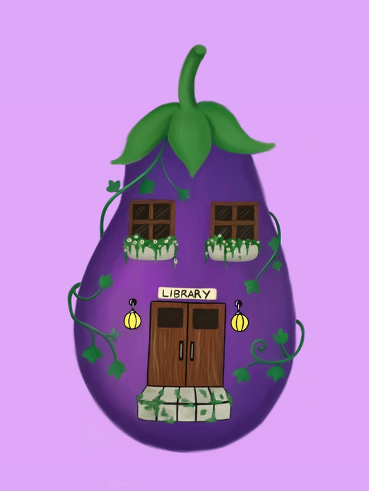 Eggplant Library Prints