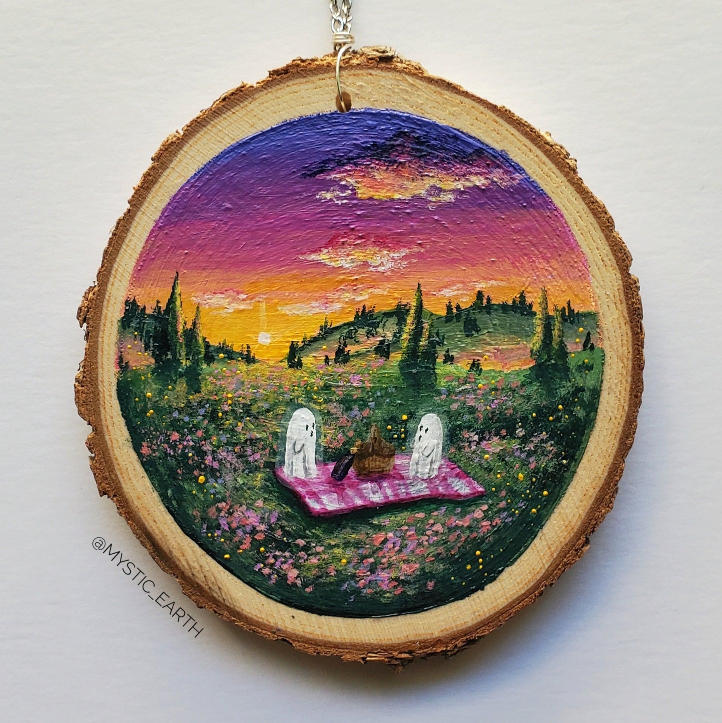 Carl and Walter's Picnic Date Wood Painting
