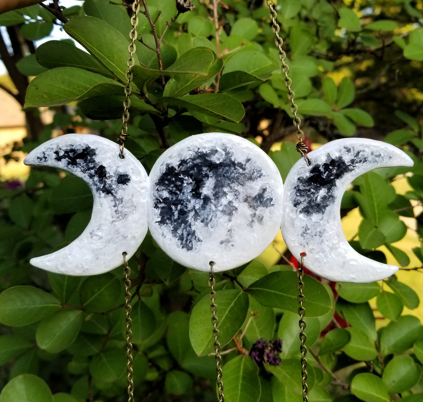 Moon Phase Wall Hanging with Quartz Crystals (Pre Order)