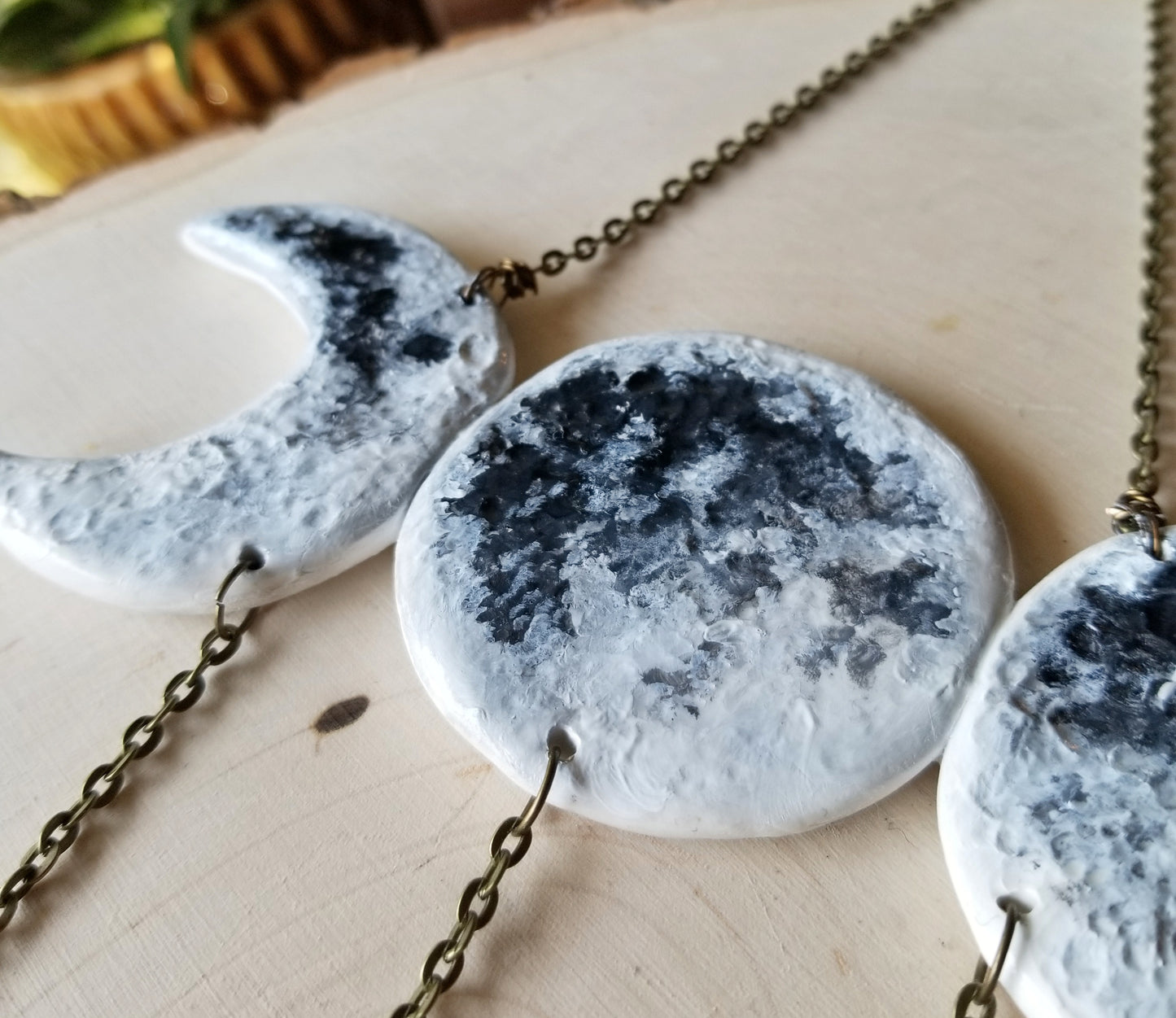 Moon Phase Wall Hanging with Quartz Crystals (Pre Order)