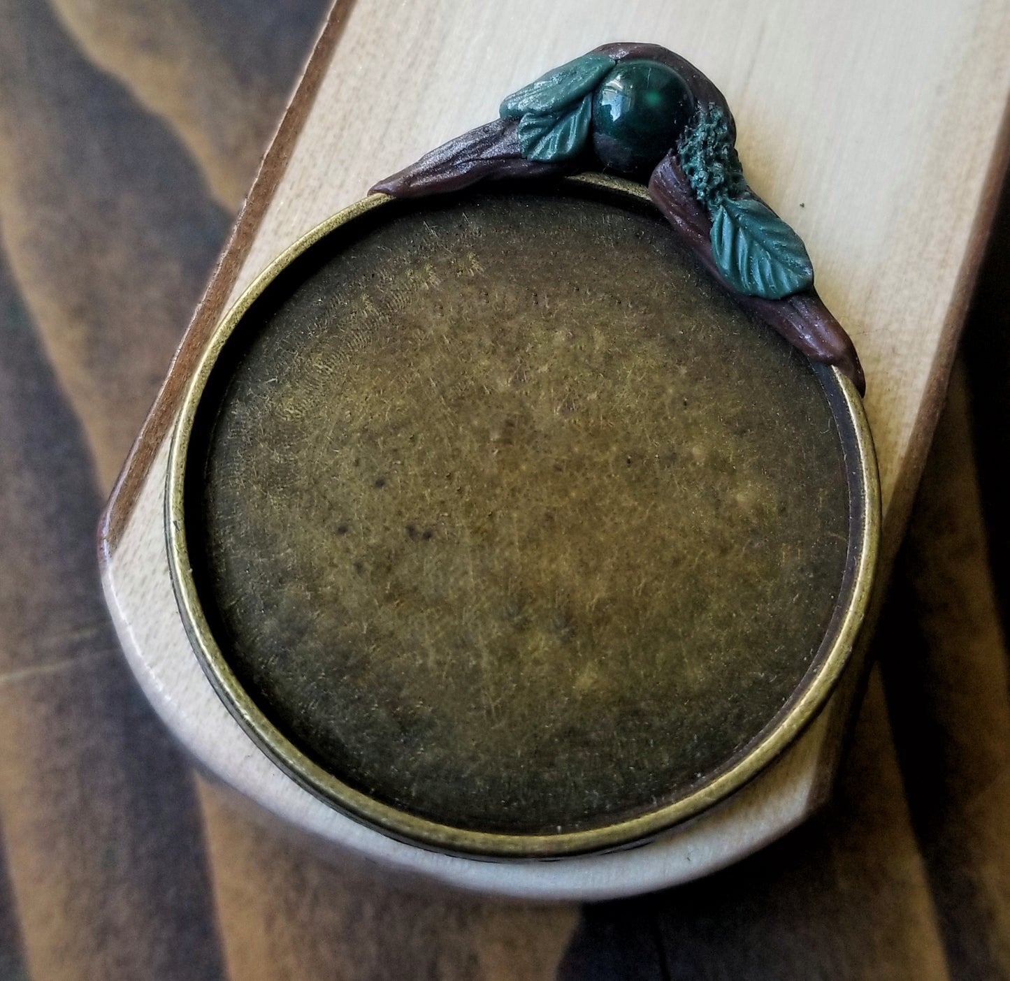 Elemental Incense Burner with Malachite and Hematite Quartz Crystals