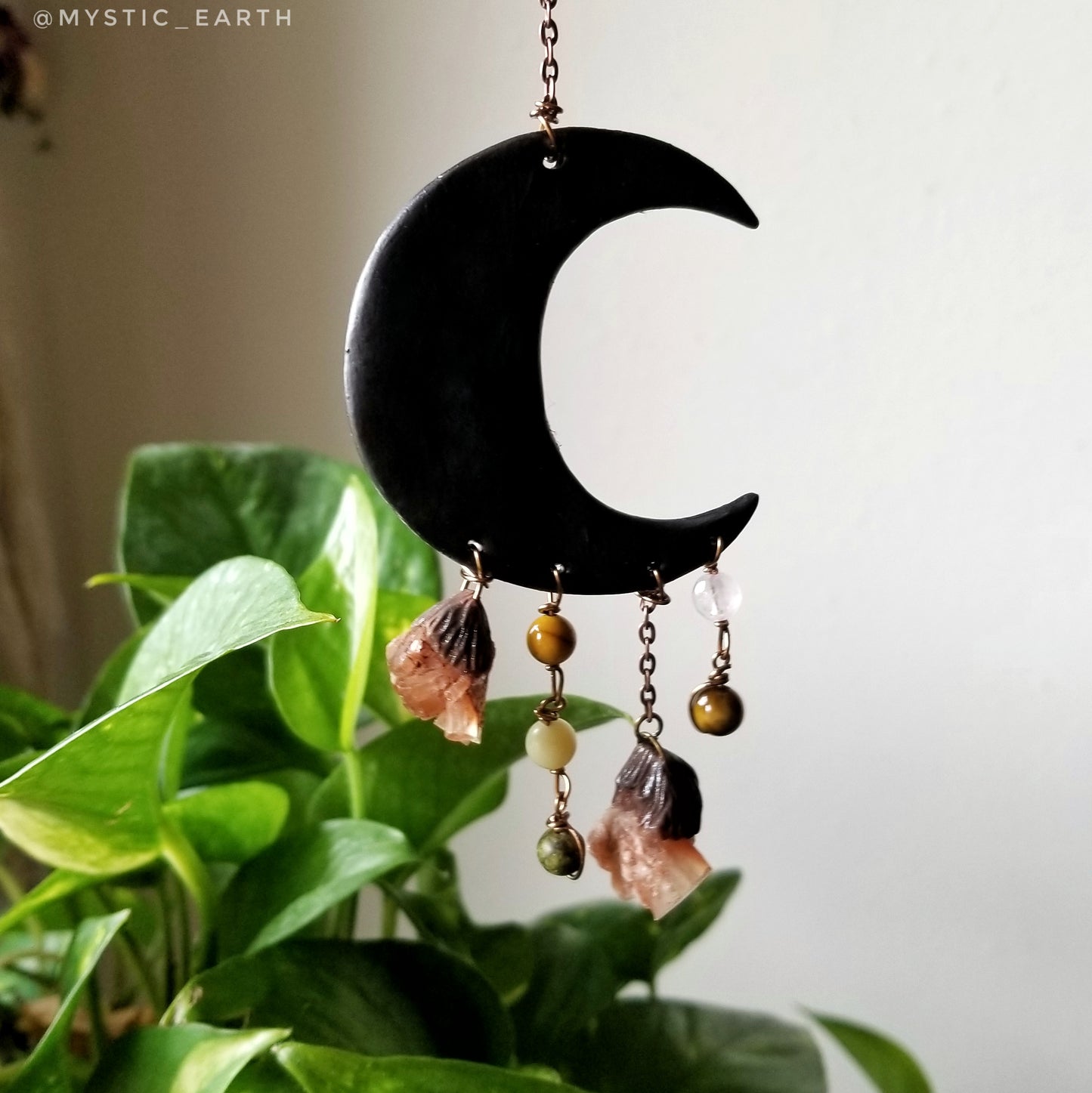 Mini Black Crescent Moon Wall Hanging