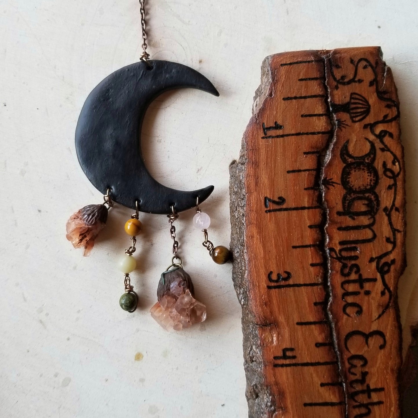 Mini Black Crescent Moon Wall Hanging