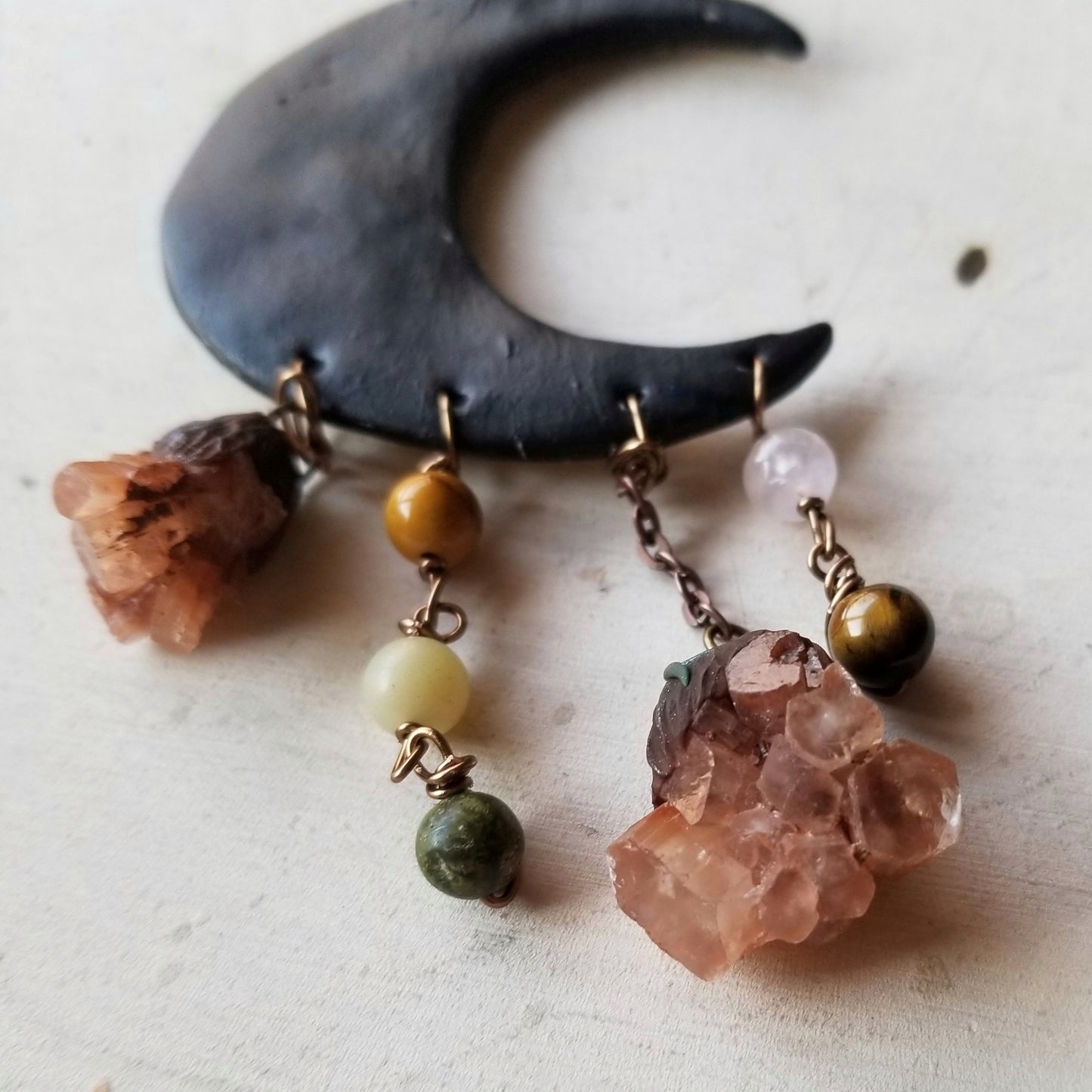 Mini Black Crescent Moon Wall Hanging