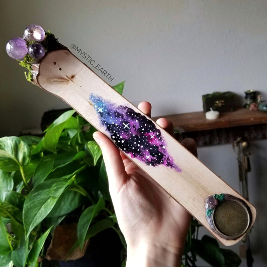 Galaxy Incense Burner with Ametrine and Fluorite