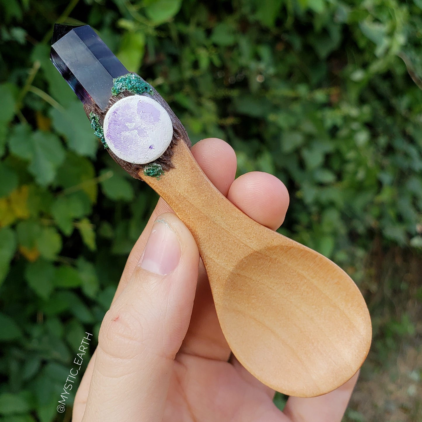 Fluorite Moon Crystal Spoon