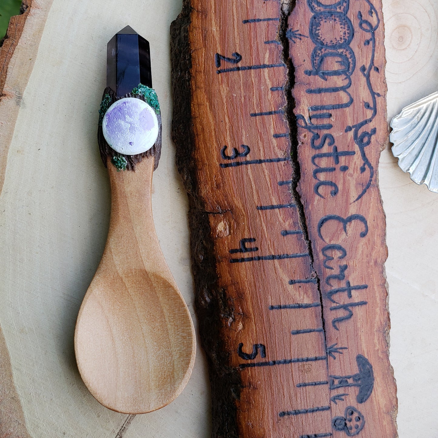 Fluorite Moon Crystal Spoon