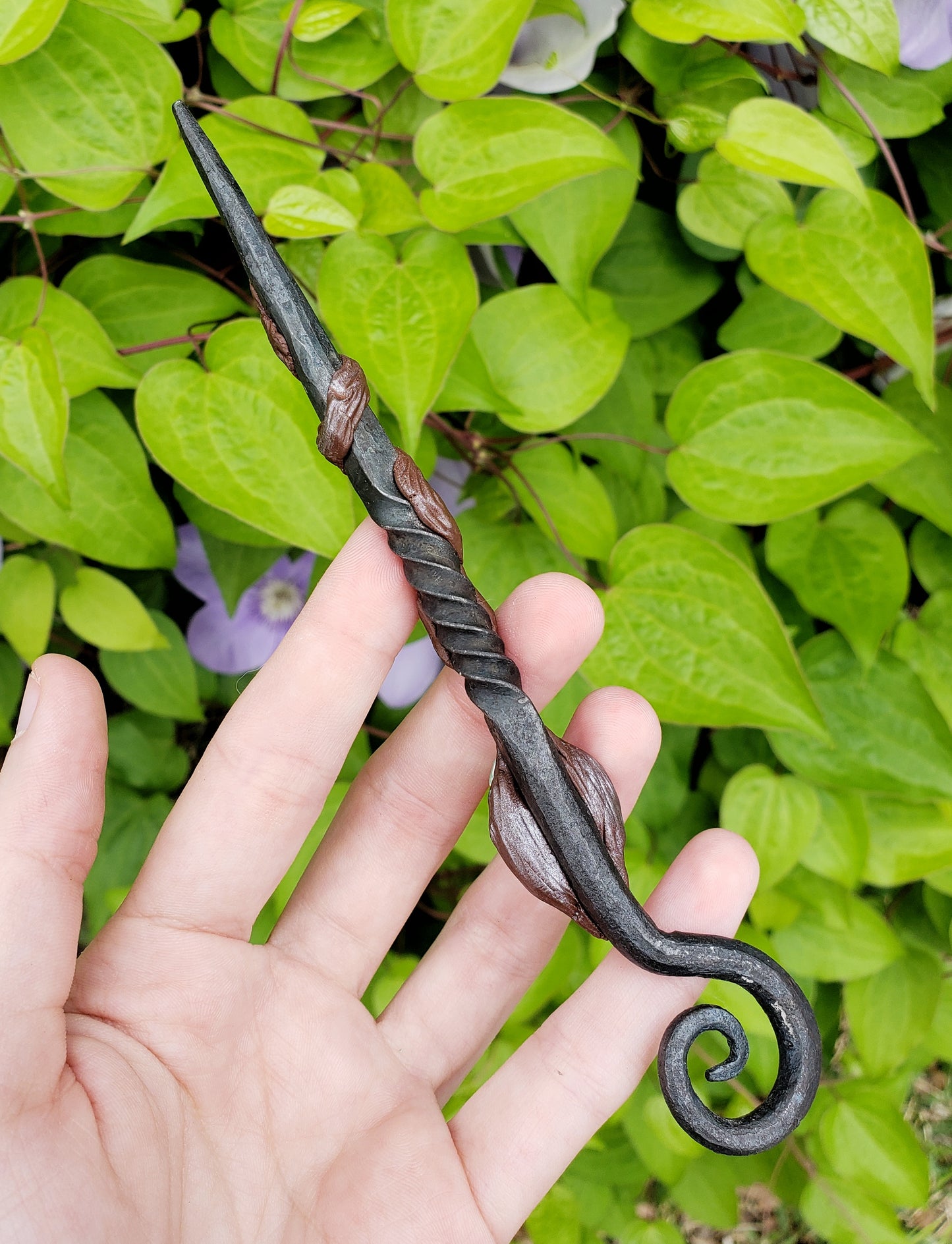 Sunstone & Peach Moonstone Mini Crystal Wand | Mystic Earth x Volundr Forge