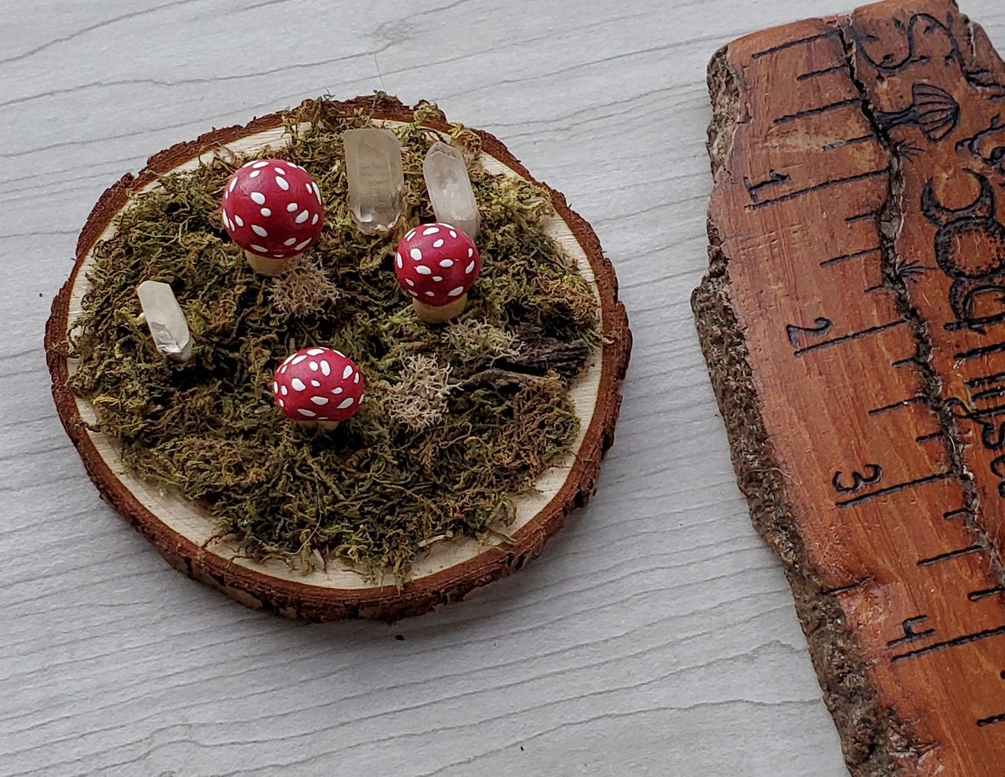 Red Fungi Sculpture Decoration