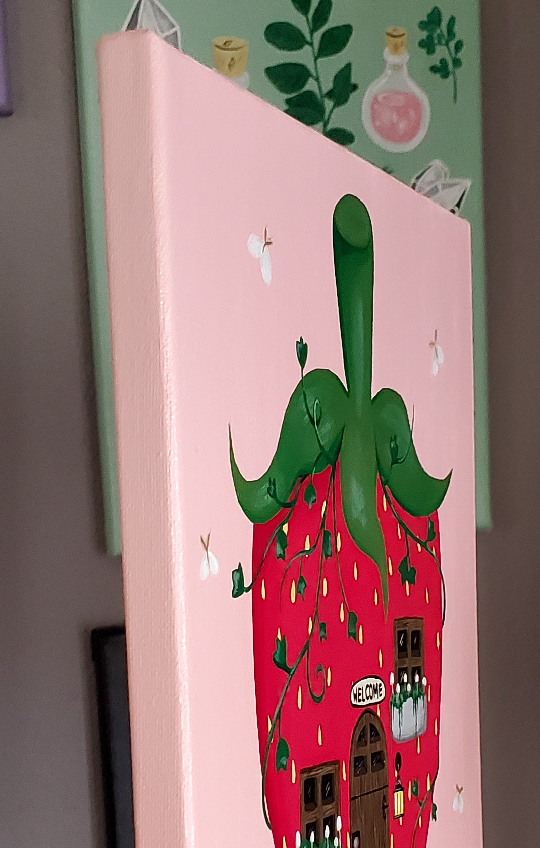 Strawberry House Painting