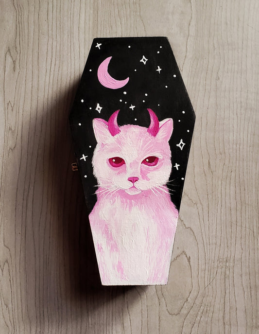 Devil Kitty Coffin Box