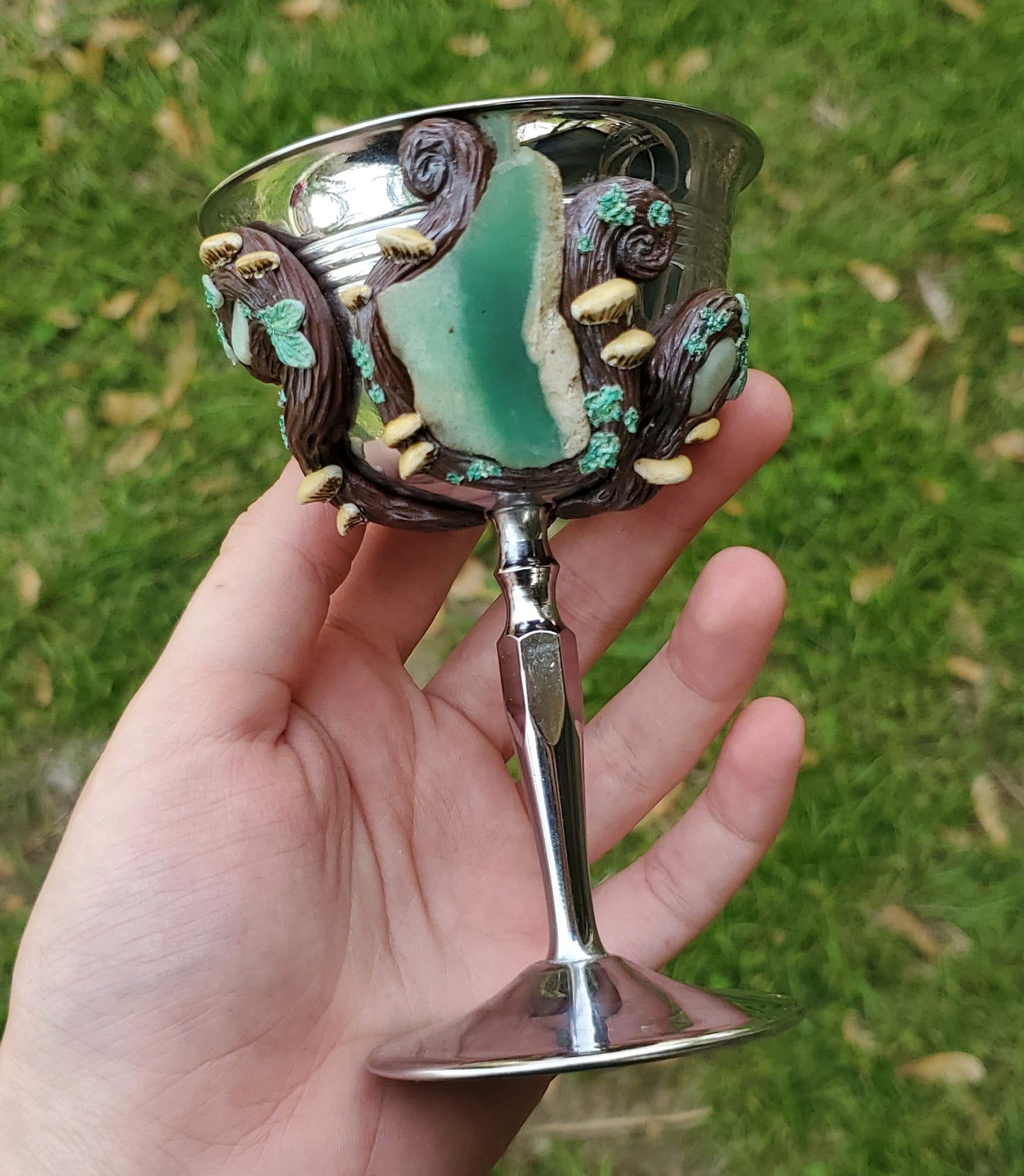 Woodland Chrysoprase Crystal Goblet