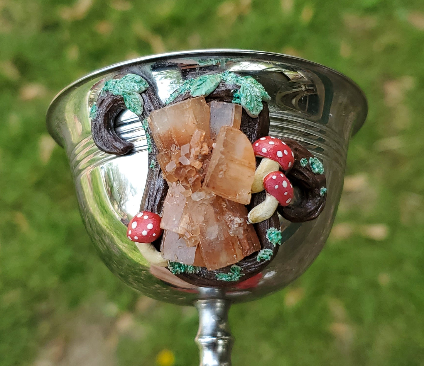 Woodland Aragonite Crystal Goblet