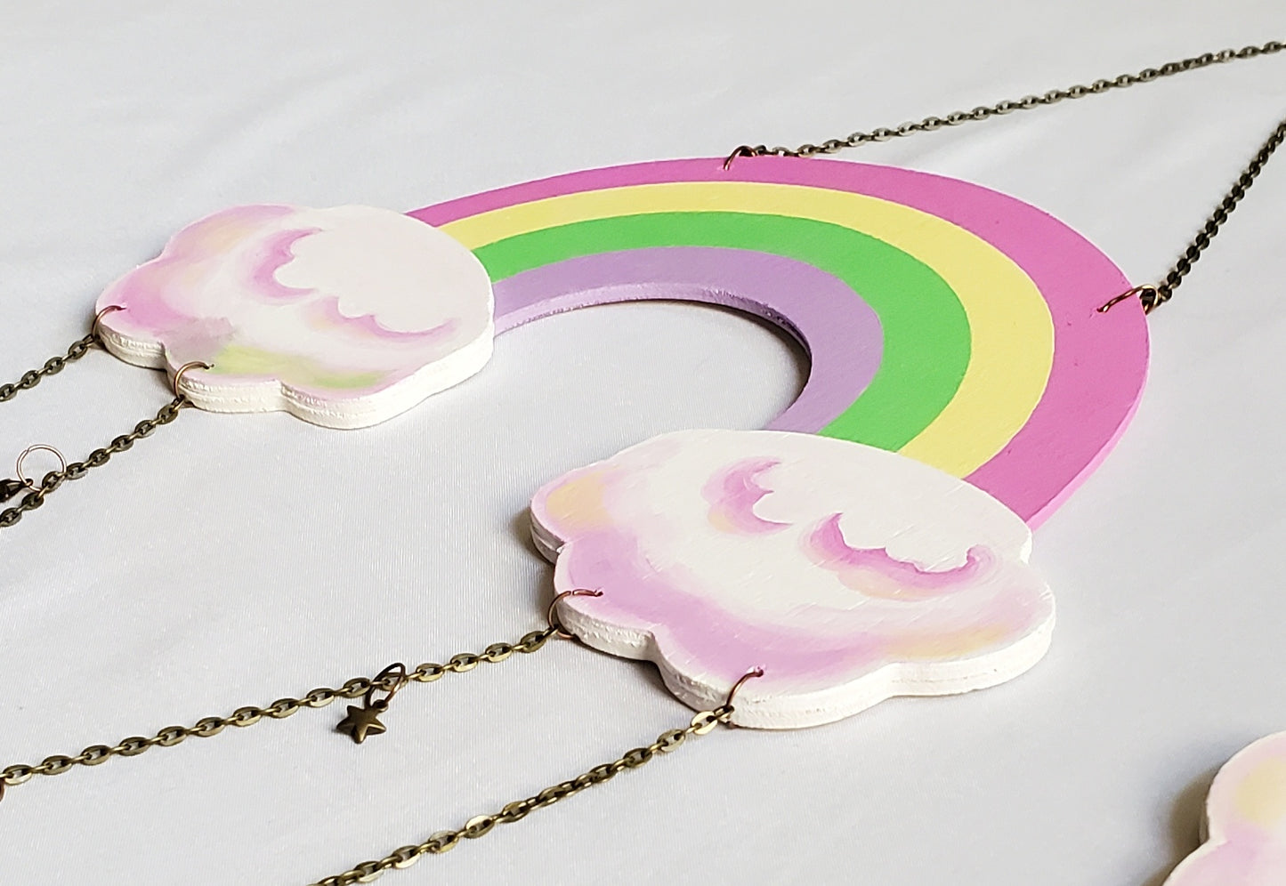 Rainbow Wall Hanging with Quartz Crystals