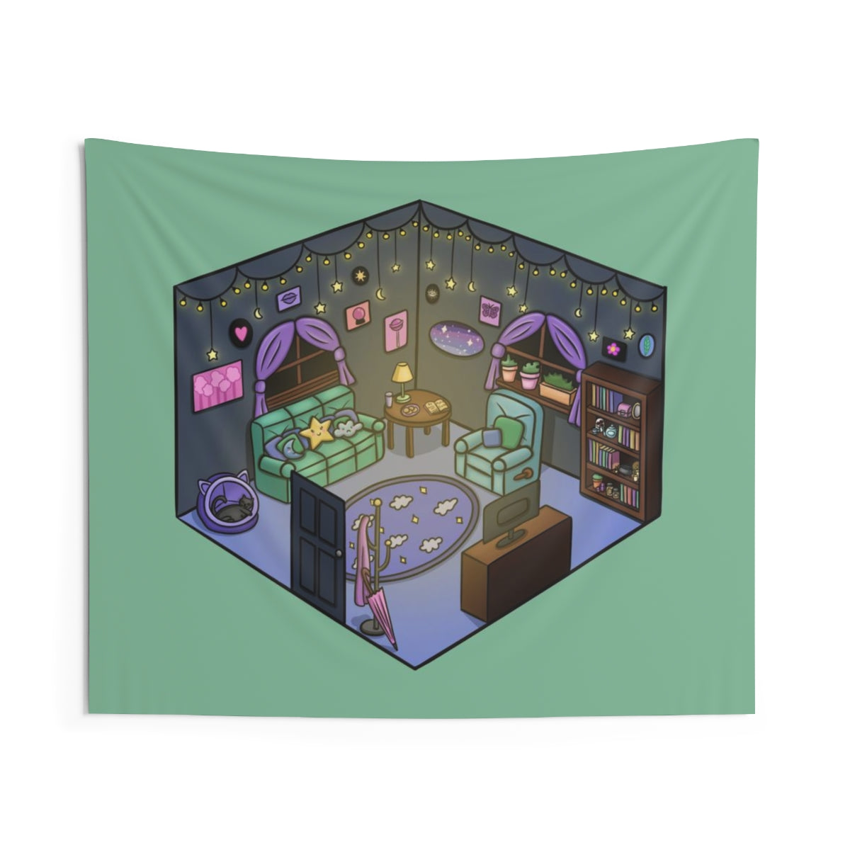 Moon & Stars Room Wall Tapestries