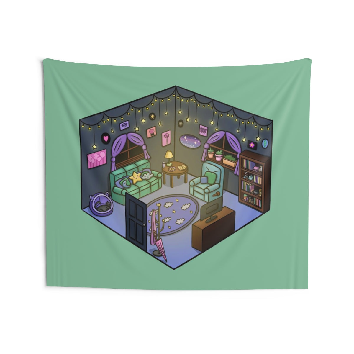 Moon & Stars Room Wall Tapestries