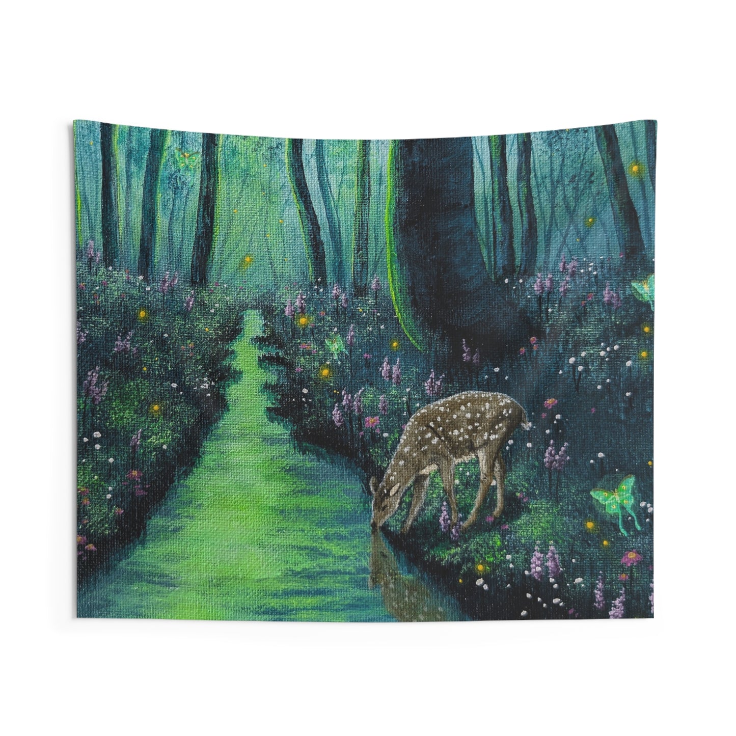 Enchanted Luna Forest Wall Tapestry