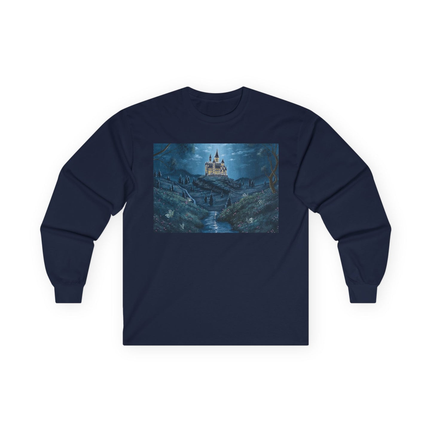 "The Moonlit Castle" Unisex 100% Cotton Long Sleeve Tees S-5XL
