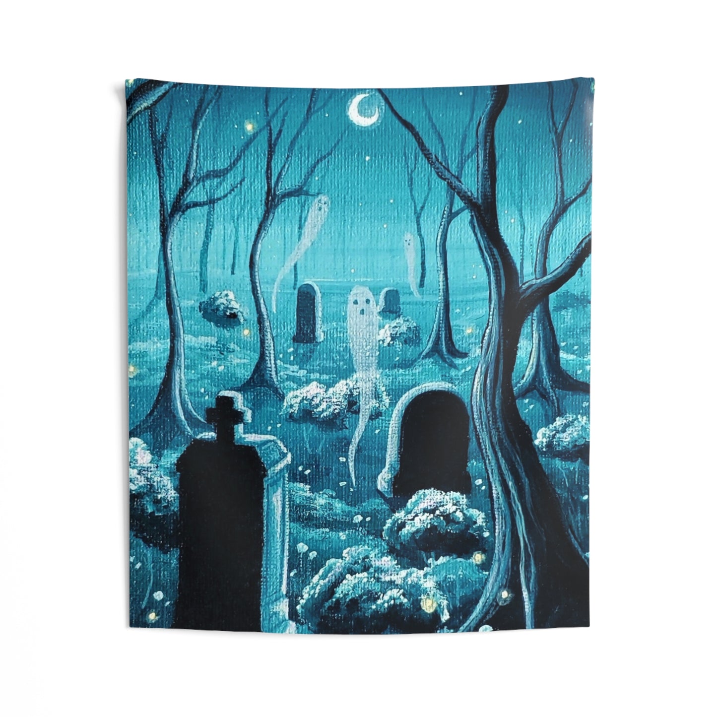 Ghost Cemetery Wall Tapestries