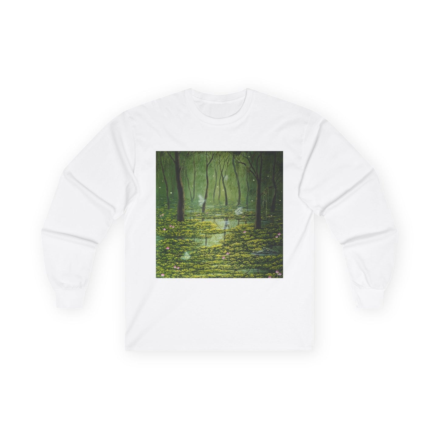 "Fairies in the Swamp" Unisex 100% Cotton Long Sleeve Tees S-5XL