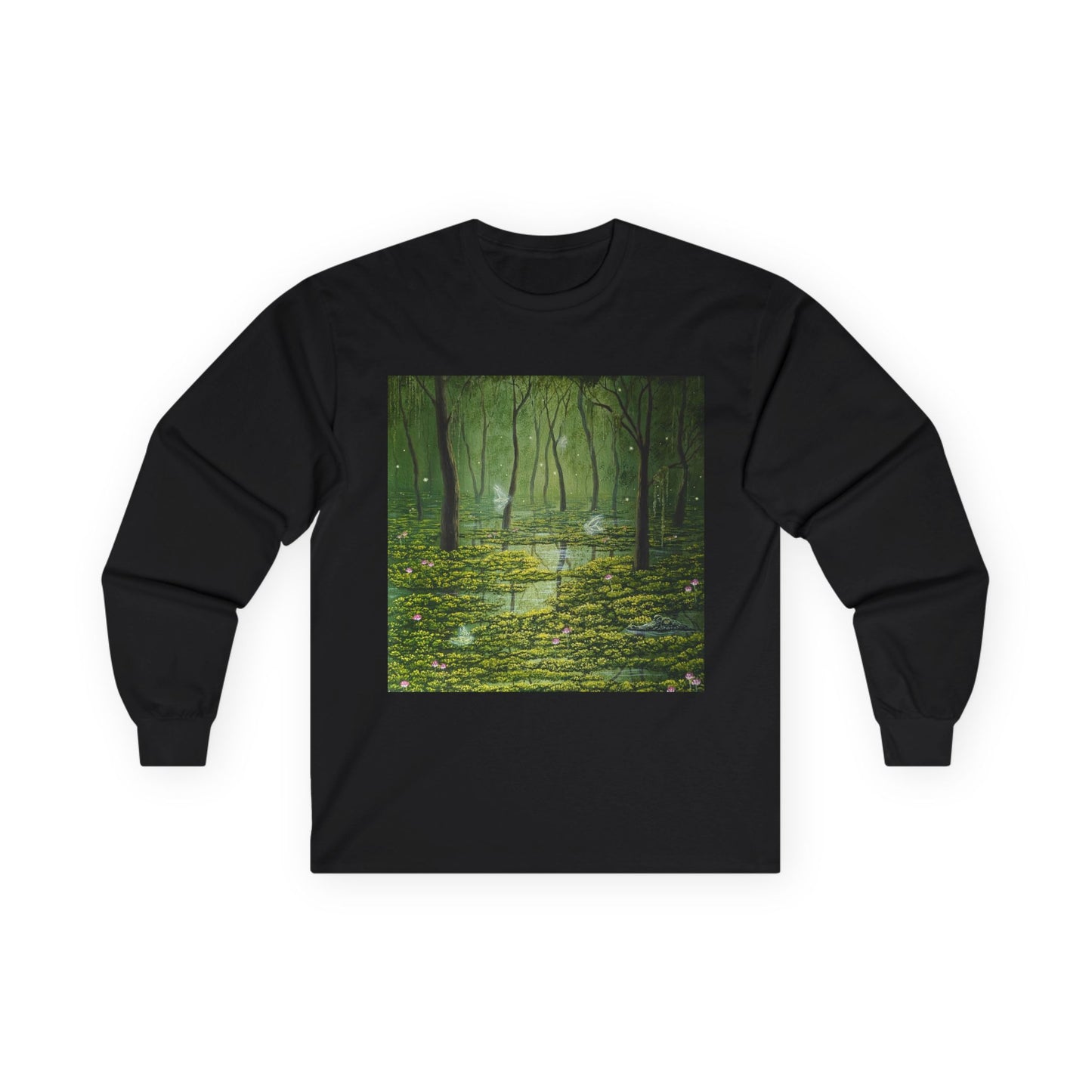 "Fairies in the Swamp" Unisex 100% Cotton Long Sleeve Tees S-5XL