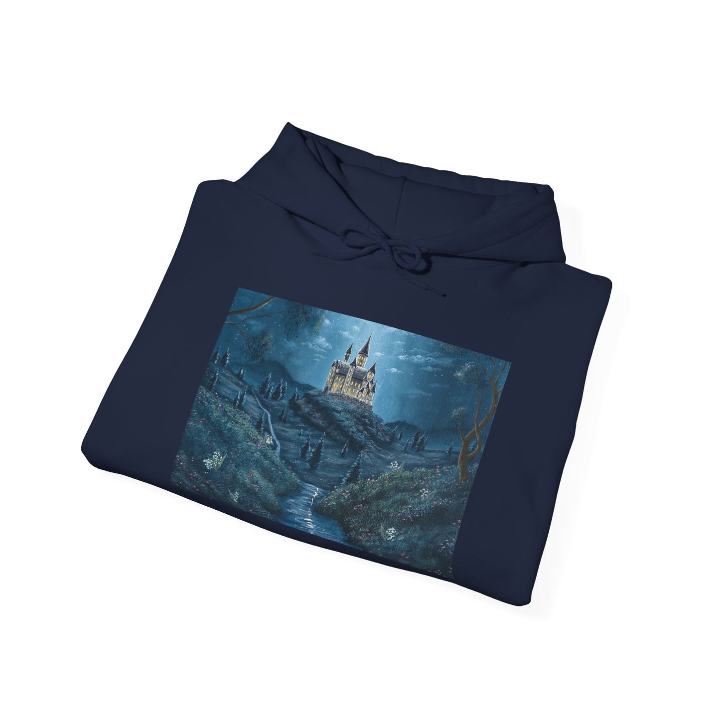 "The Moonlit Castle" Unisex Pullover Hoodie S-5XL