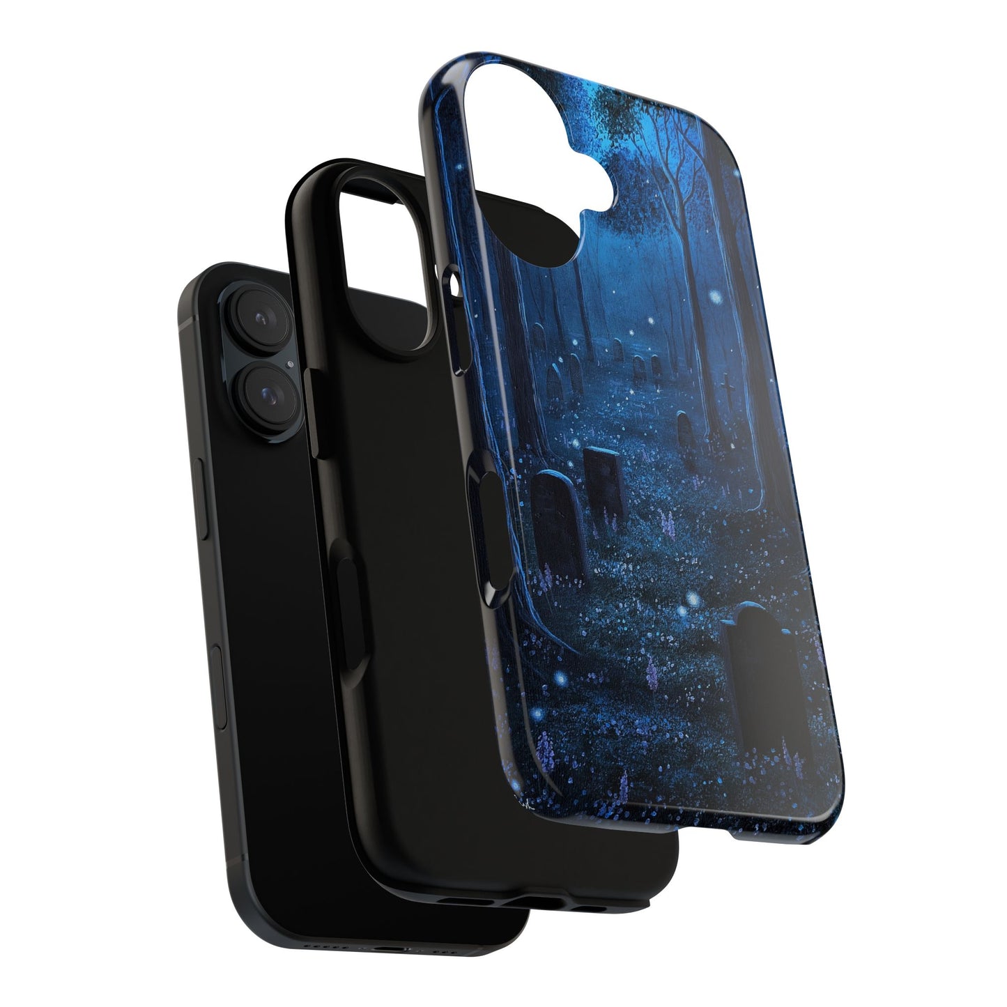 Twilight Cemetery Tough Phone Cases For IPhones 17 Pro through 8
