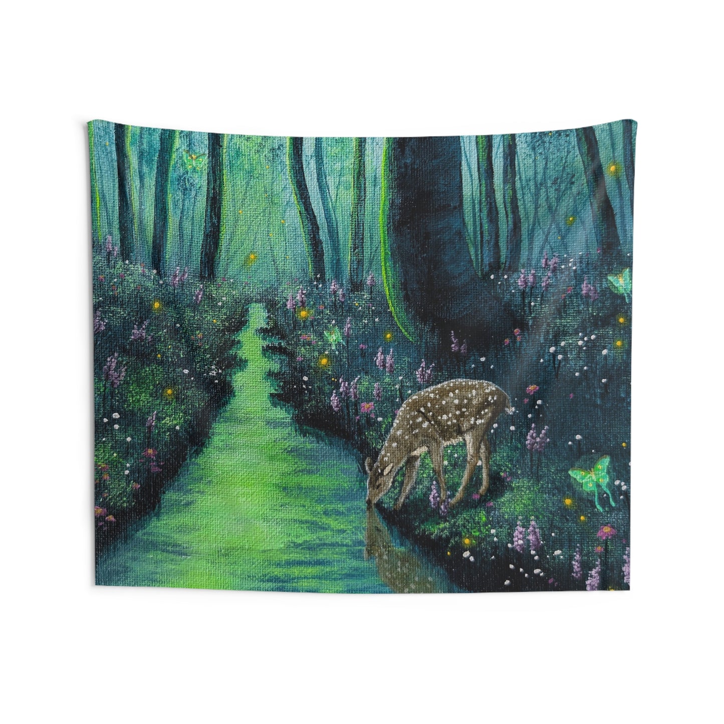 Enchanted Luna Forest Wall Tapestry