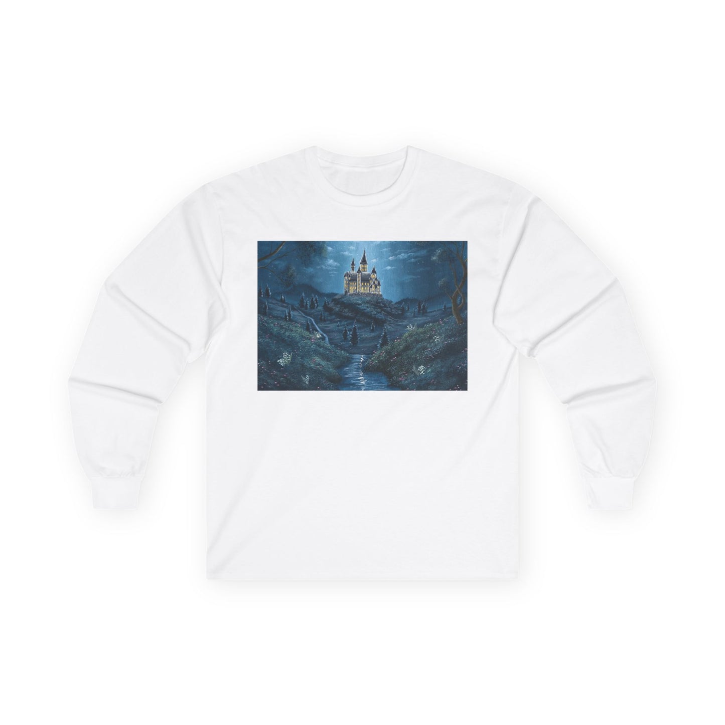 "The Moonlit Castle" Unisex 100% Cotton Long Sleeve Tees S-5XL