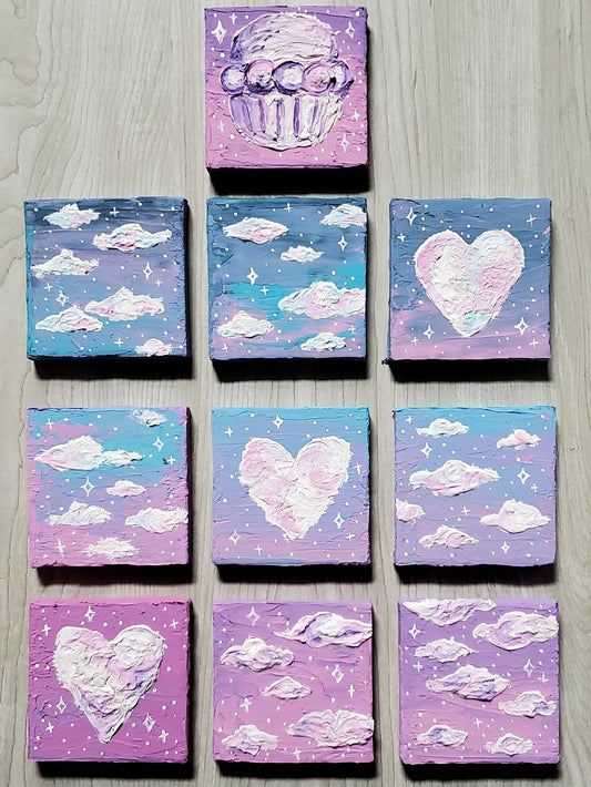 Mini Pastel Cloud Paintings (sold separately)