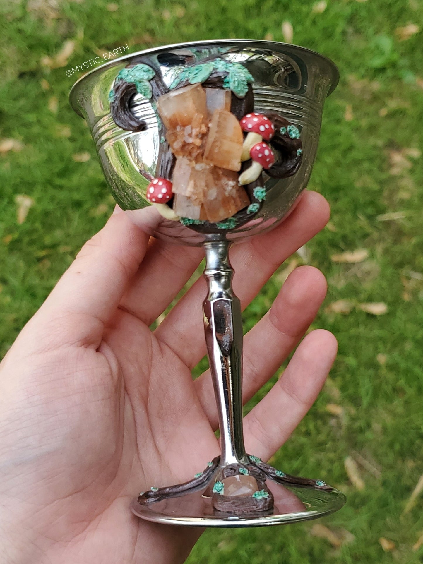 Woodland Aragonite Crystal Goblet