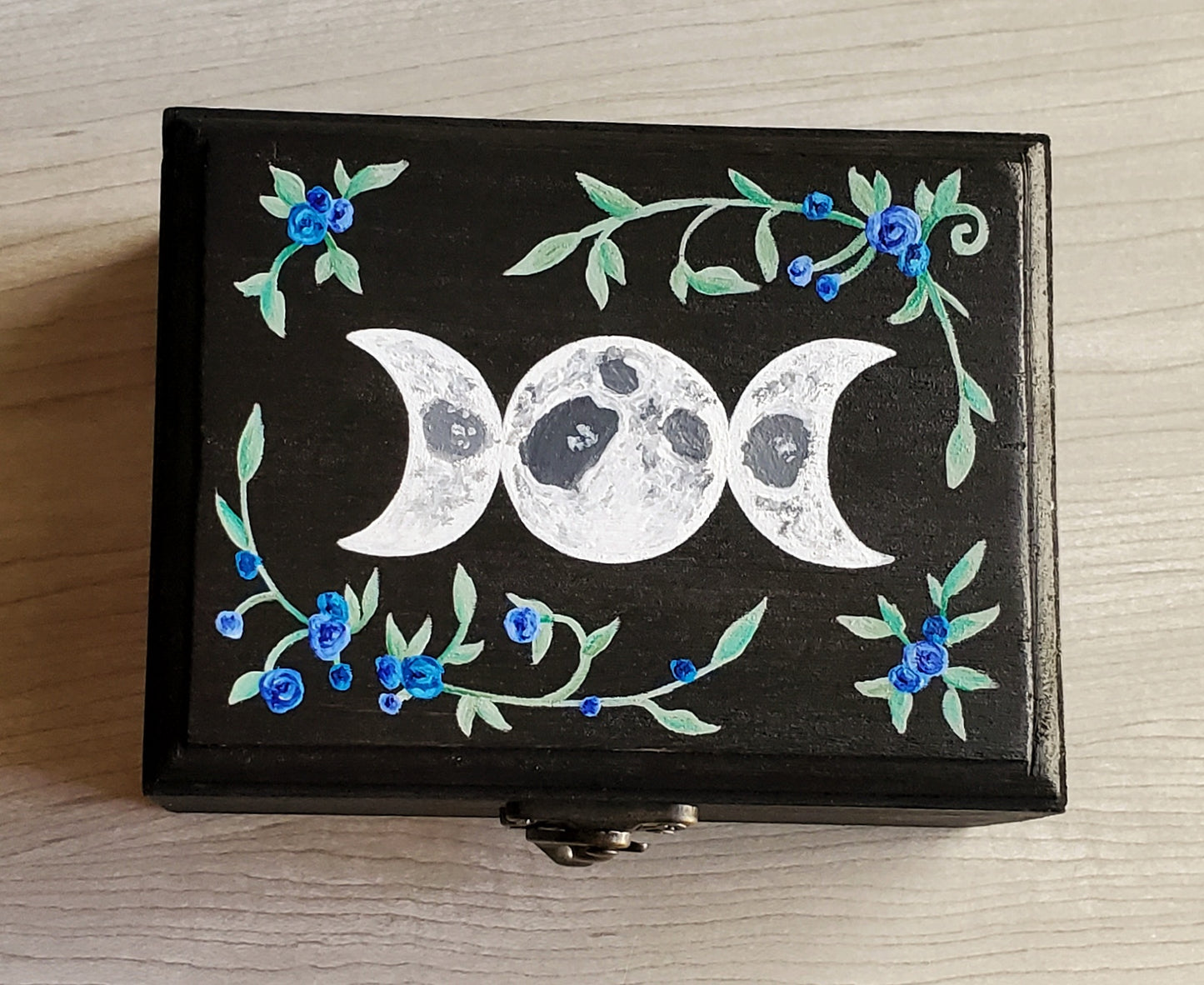 Moon Phase Hidden Gem Box (Black)
