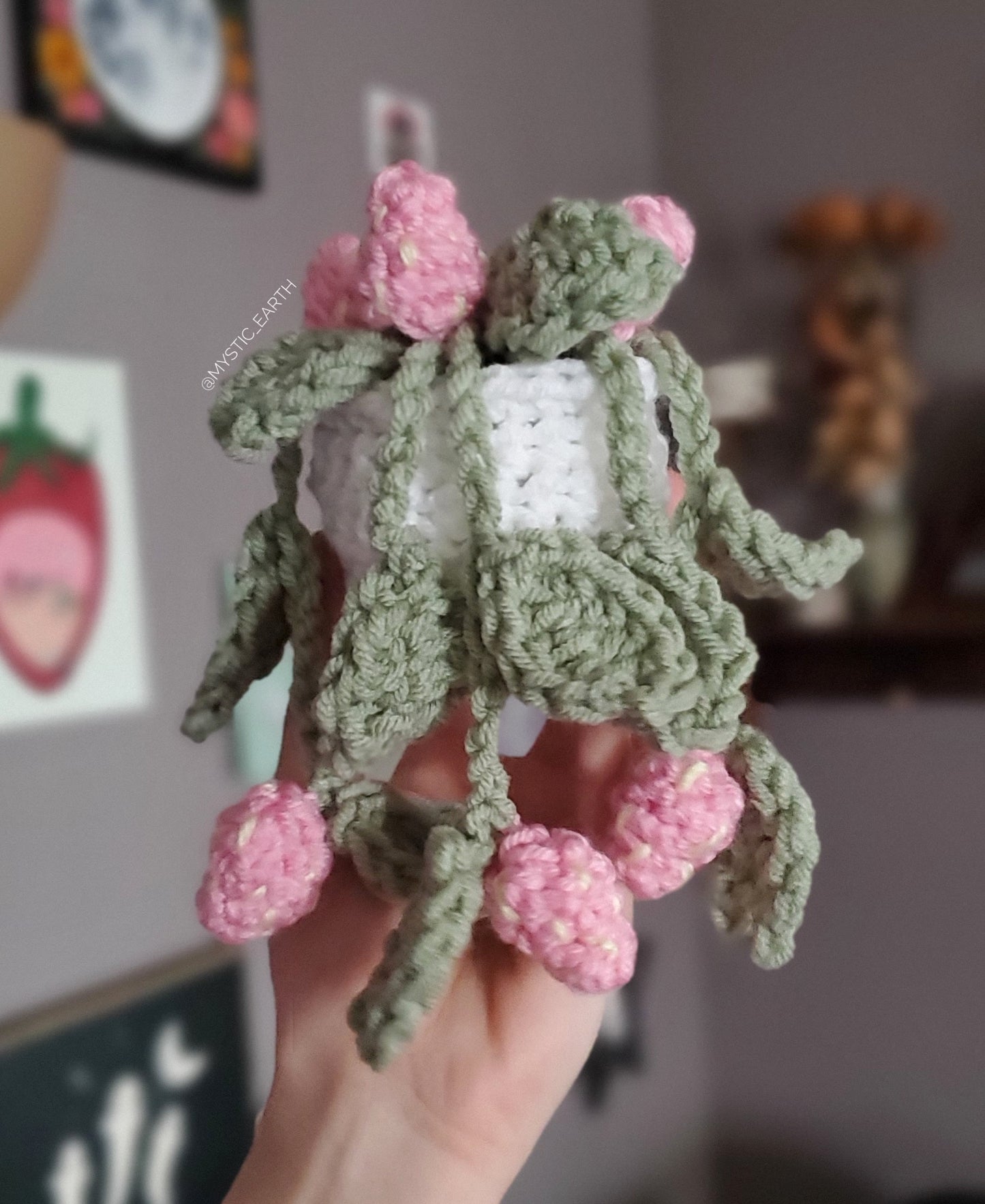 Crochet Potted Strawberry Plant