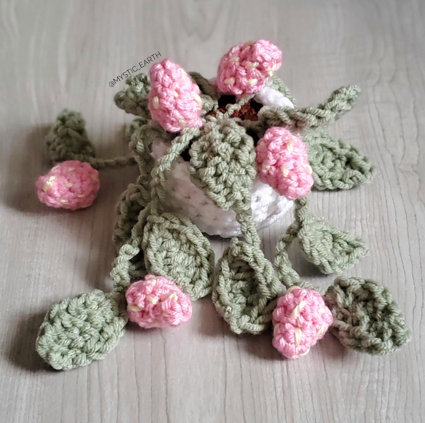 Crochet Potted Strawberry Plant